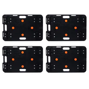 4-Pack Heavy Duty Moving Dolly with Carry Handle and Interlock System, 330LB Capacity Furniture Roller, 23.6x15.7in, Four Pack
