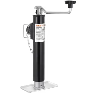 VEVOR Trailer Jack, Summervibes,Summervibes, 2000 lbs Dynamic Load Capacity, Weld-on Pipe-Mount Swivel Trailer Jack, 10" Lift Trailer Jack Stand with Handle for RV Trailer, Horse Trailer, Utility Trailer, and Yacht Trailer