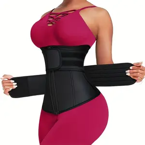 Ladies' belly shaping waist belt, adjustable body shaping top, double-layer zipper shaping, waist belt tie