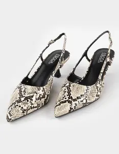 SODA Bell Womens Slingback Kitten Heels