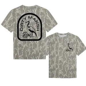 Dirty Marsh Backshore Bottomland Washed Out Mossy Oak Camo Cotton T Shirt, Men’s Camo Hunting Tee, Lightweight Outdoor Shirt | Deer Forest Graphic T-Shirt for Men, Gift for Fan, Father's Day, Mother's Day