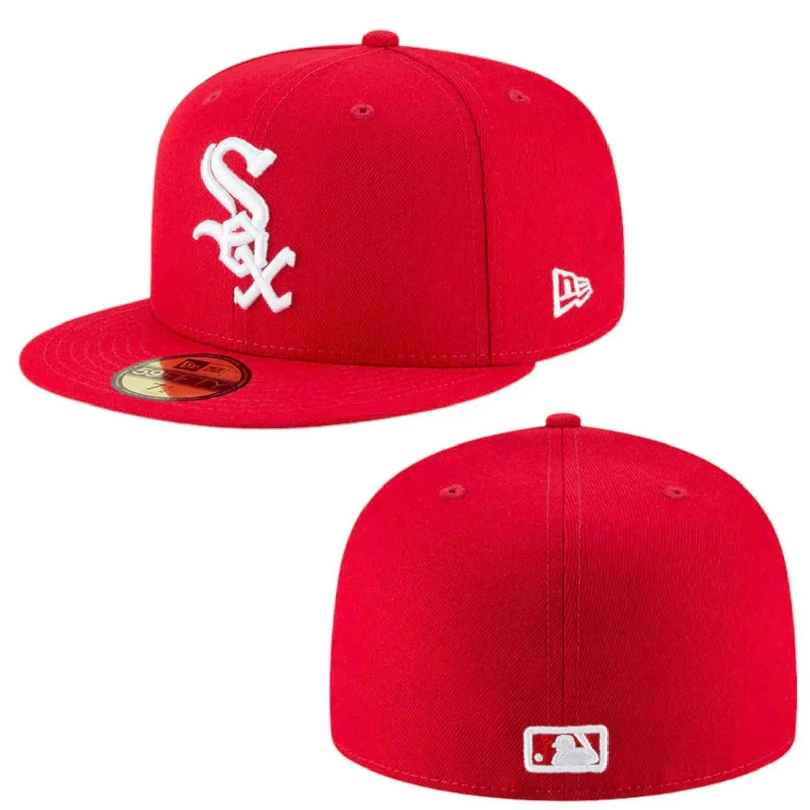 New Era MLB 59FIFTY Flat Brim Baseball Cap – LA Dodgers, NY Yankees, White Sox, Pirates Fitted Hat for Men & Women Streetwear