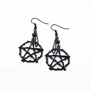 Classic Pentacle Earrings – Timeless Witchy Protection Pagan Jewelry Sacred Symbol Enchanting Accessory