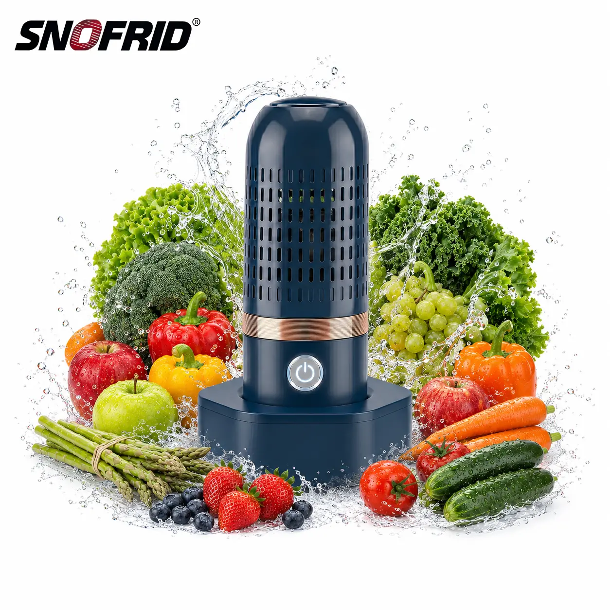 Snofrid Vegetable Purifier Produce Cleaner – Portable OH-ion Fruit & Vegetable Washer, Deep Cleans Produce, Meat & Seafood in 10 Minutes, No Scrubbing, IPX7 Waterproof, for Home, Travel & Outdoor