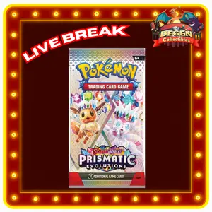 Pokemon TCG Scarlet & Violet Prismatic Evolutions ENG 1 Booster Pack LIVE RIP ONLY Trading Card Box Sealed Hobby Box