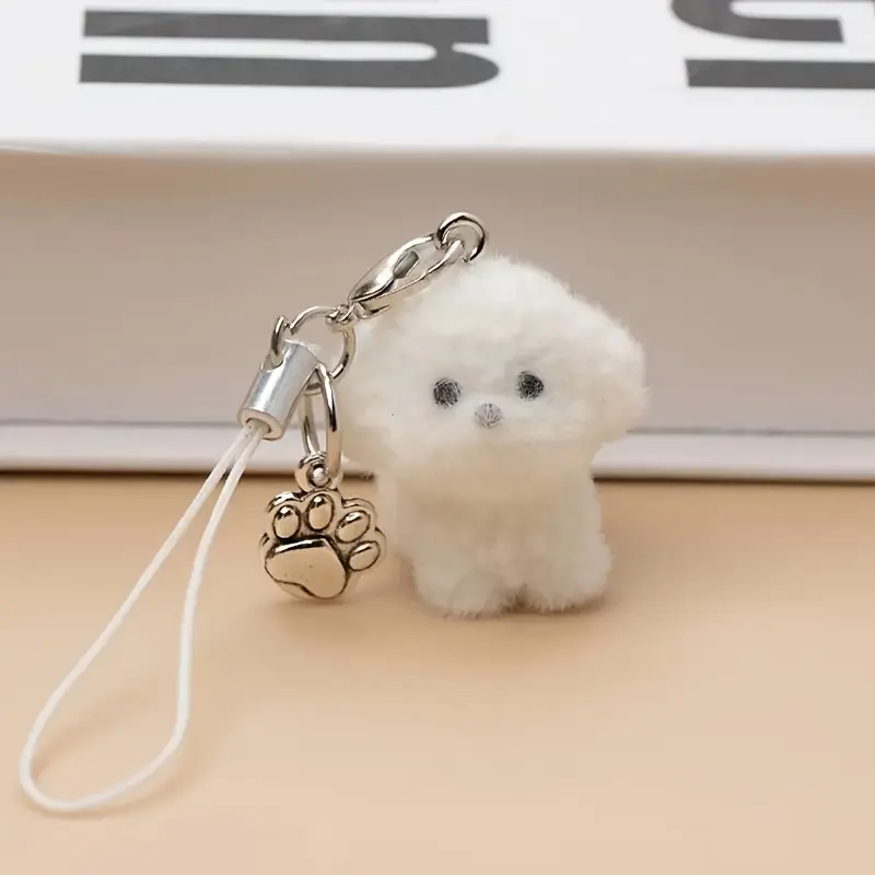 Cute cartoon dog plush ornament, mini bag decoration accessories, mobile phone pendant, Handmade Keychain, Stylish Keychain, Cute Soft Keychains