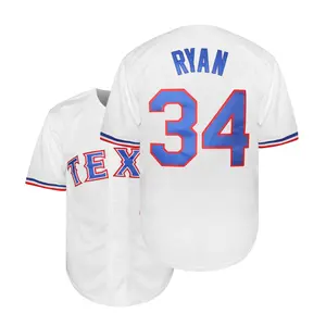 Men's baseball jersey #34 #5 V-neck, breathable, elastic, suitable for baseball enthusiasts