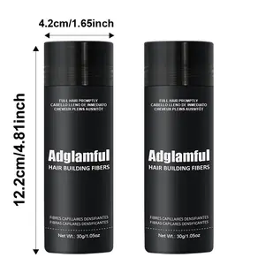Adglamful Men's Quick-Acting Hair Building Fiber Powder | Instant Density & Volume | Physical Hair Thickening | Wind & Sweat Resistant | Men's Volumizing Styling Powder,30g