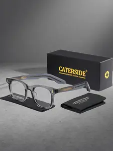 Caterside Tr90 Eyeglasses Frame, Stylish Square Frames, Anti-Blue Light, Vintage Style, Unisex Optical Glasses, Casual Fashion, All Seasons, Travel & Gifts