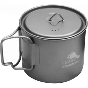 TOAKS Titanium 550ml Pot with Foldable Handles POT-550-L - Outdoor Camping Camp