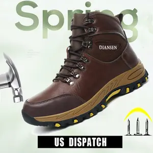 New Safety Shoes Men Anti-smash Anti-puncture Work Shoes Fashion Men Sport Shoes Security Protective Boots Men Indestructible Shoes best work boots for Men Outdoor work work hiking boots sneakers