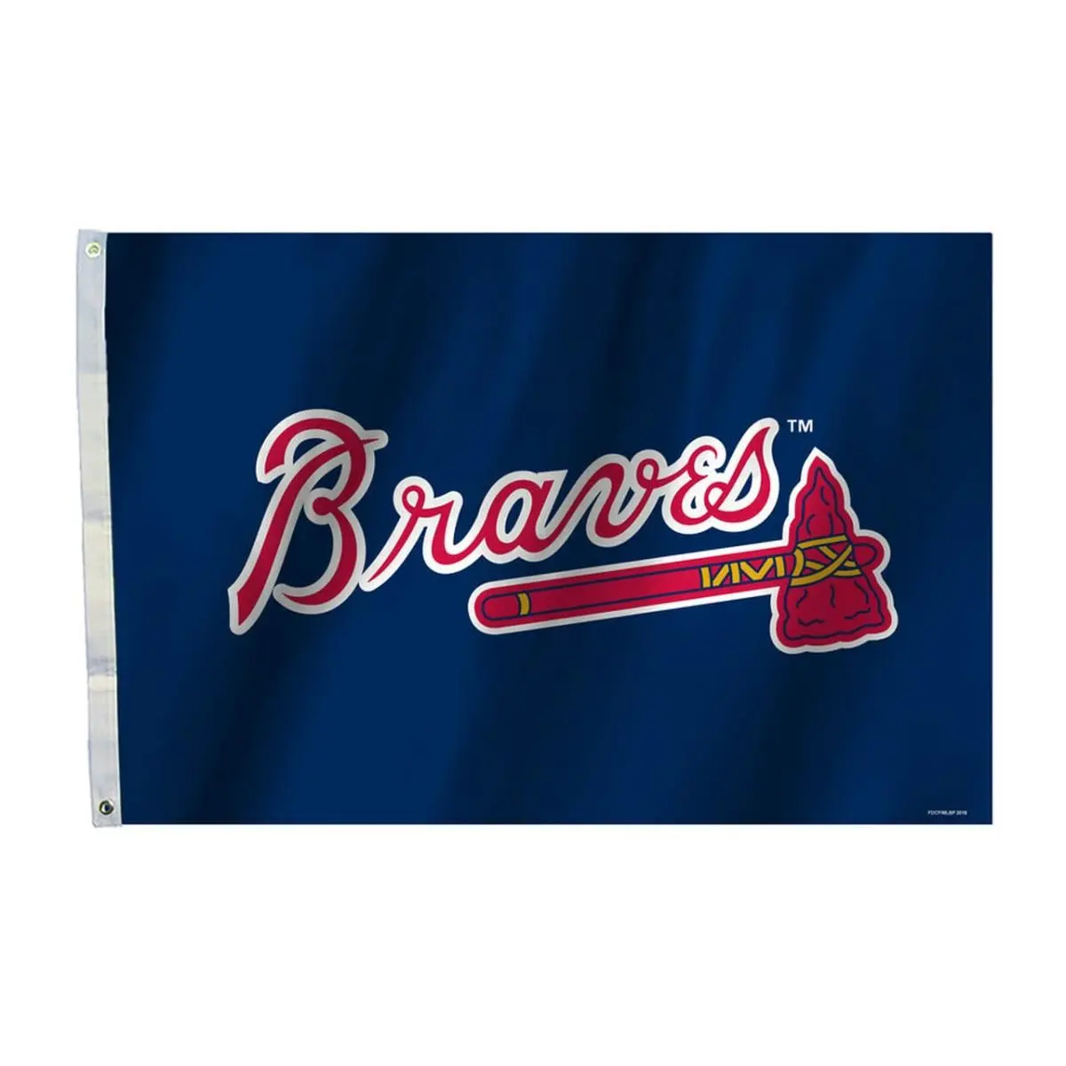 Fremont Die  2 x 3 ft. Atlanta Braves Flag, Authentic, Fabric Flag, 2X3 Feet, Authentic Print