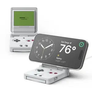 MagSafe MS W5 Charging Stand for MagSafe Smartphones and Cases - Retro Game Design, Durable Silicone, Easy Installation, Cable Management