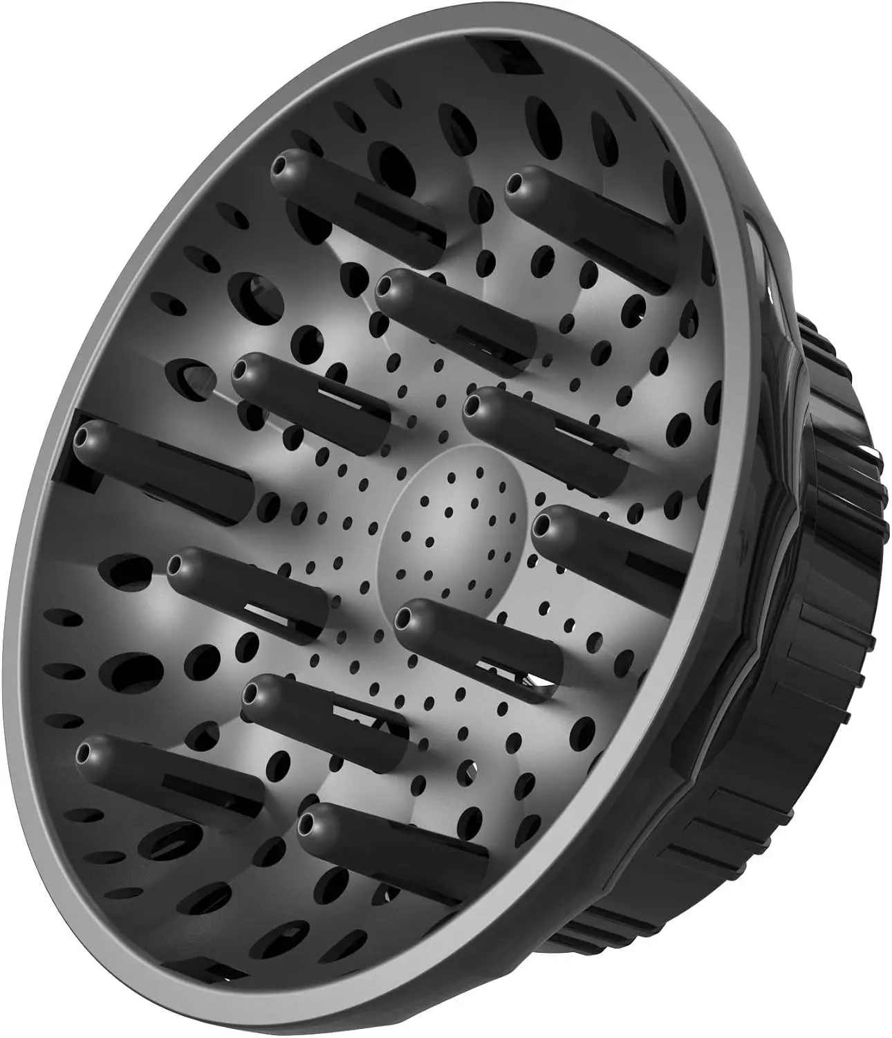 Universal Hair Diffuser Attachment for Blow Dryers - Fits 1.4-2.4 in Dryers, Professional Ionic Tool for Curly/Wavy Hair, Reduces Frizz, Enhances Curls, Lightweight, Travel-Friendly.