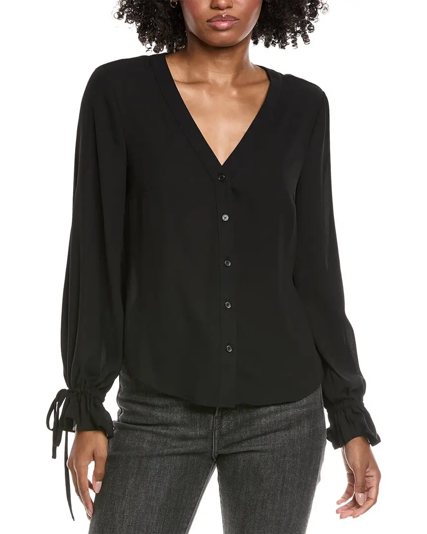 CeCe V-Neck Flounce Blouse