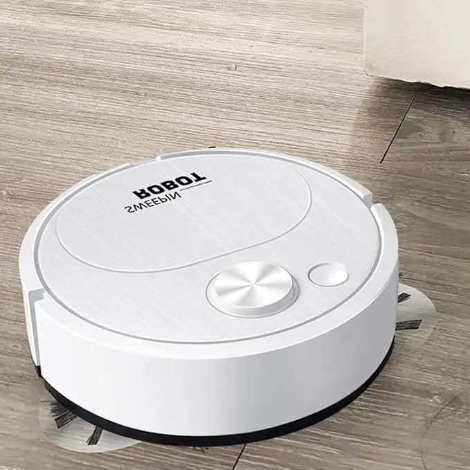 Robot Vacuum and Mop, Vacuum Robot mop Advanced Obstacle Avoidance, Robotic Vacuum Cleaner Robot Slim Robotic Vacuum CleanerDesign, Ideal for Pet Hair, Hard Floor - White