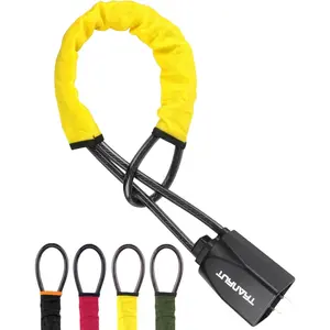 Turnart Steering Wheel Lock Universal Fit Most Vehicles with Seat Belt Buckles Sturdy Lock for Car Truck SUV Van Security with 3 Keys (Yellow)