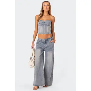 Myla Washed Low Rise Baggy Jeans