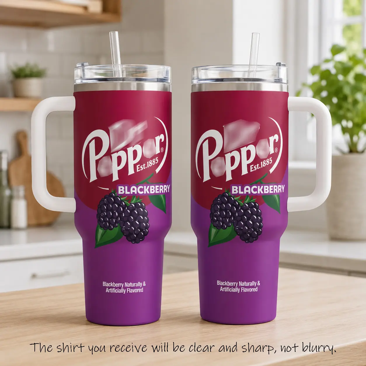 Elite Tumbler - Dr Pepper Logo 40oz Travel Tumbler With Handle & Straw  Insulated Cup for Hot & Cold Drinks