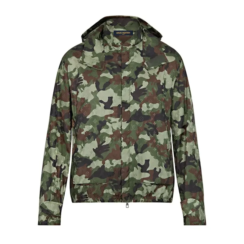 Louis Vuitton Camo Windbreaker Jacket Green (men) by StockX