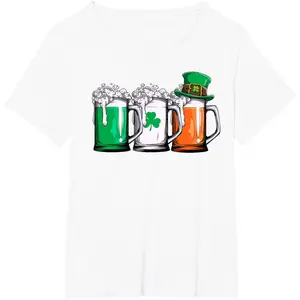 Irish Beer Ireland Flag St Patricks Day Men Women Leprechaun T-Shirt Small
