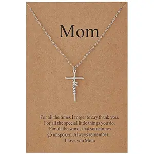 Faith Cross Pendant Necklace for Women Religious Christian Jewelry Mother's Day Gifts for Women