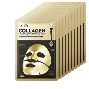 Collagen Sheet Mask Set, 10 Pieces, Hydrating & Smooth Skin, Reduces Fine Lines, Relieves Dryness, Winter Daily Skincare