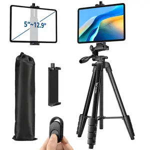 73-Inch Camera Tripod for iPad Pro & iPhone Compatible with Tablet/iPad Pro 12.9 inch, Camera Tripod Stand with Wireless Remote & Bag