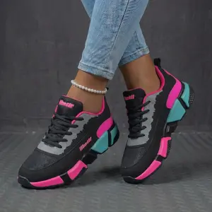 Stylish Black & Pink/Black & White Sneakers - A Must-Have for Sneakerheads