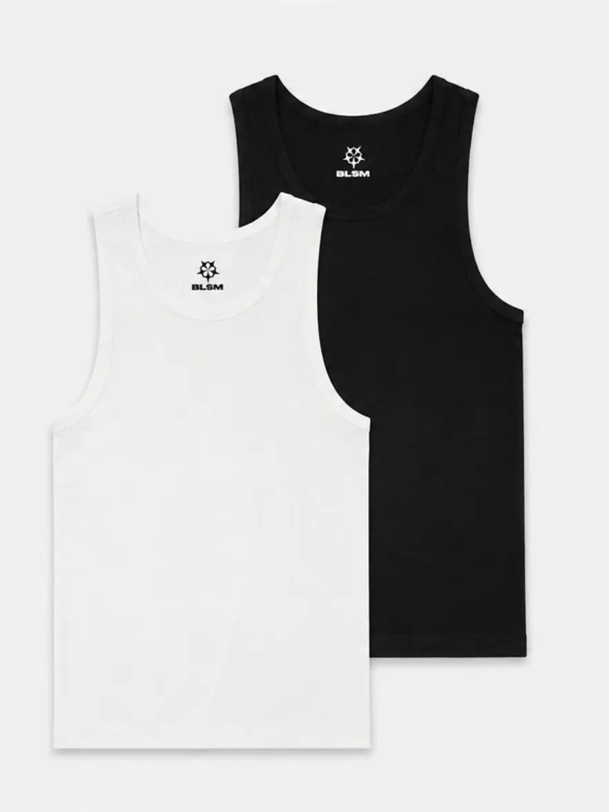 Premium Ultra-Soft Cotton Fitted Tank 2-Pack