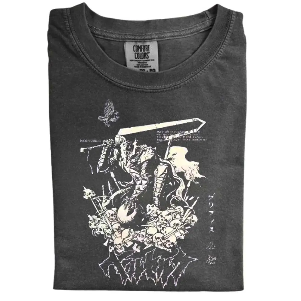 Berserk Print Comfort Color T-Shirt, Vintage Game Shirt,  Anime Guts Graphic Tshirt, Gift for Men, Gift for Women, Crew Neck T-shirt, Trending T-shirt