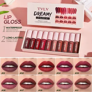 Dreamy Matte Liquid Lip Gloss Set, Lightweight Velvet Texture, Waterproof & Smudge-Proof Formula, Perfect for Daily Use, Long-Lasting Color