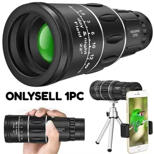 16x52 single-eye dual-focus optical zoom telescope, delivering clear day and night vision with waterproof design and wide-angle field of view