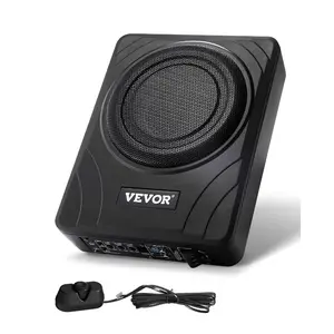 VEVOR 8 400W Underseat Car Subwoofer, Slim Powered Car Subwoofers Under the Seat, Low Profile Audio Sub Built - in Amplifier, High/Low Level Input Volume Controller for SUVs, Car, Truck, RVVEVOR Super Brand Day