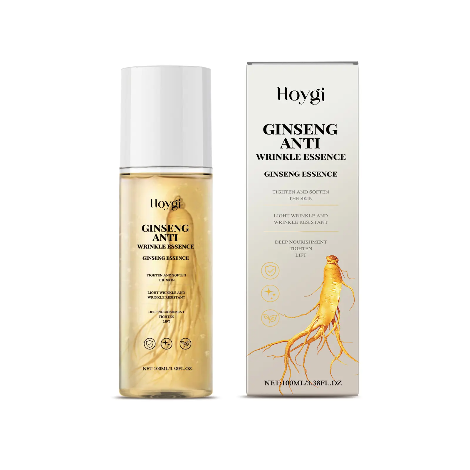 Hoygi Ginseng Serum – Anti-Aging Face Essence with Polypeptides| Tightening, Moisturizing & Wrinkle-Reducing Facial Treatment Skin Repair