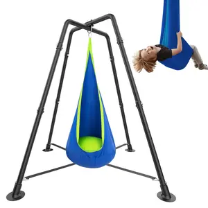 X-Shaped Metal Swing Stand Frame - Compatible with Sensory/Pod Hammock Chair, Indoor Outdoor Use for Kids & Adults, 330LBS Weight Capacity