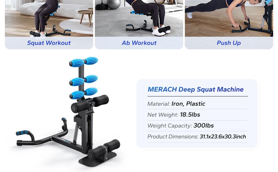 【Live Only】Special Link for Flash Sale Merach Deep Squat Machine, Adjustable Glutes workout for Home Gym Workout Training, Sit Up Machine for Abs and Muscle Building,  Abdominal bench, Push Up Fitness Equipment Summervibes