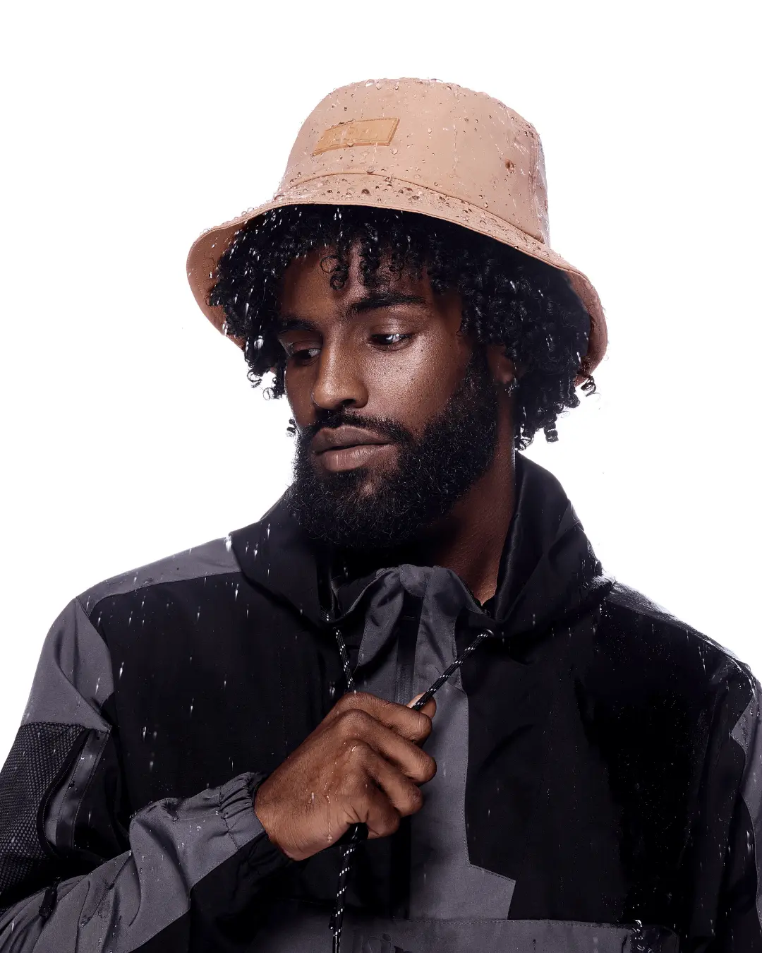 Tan Waterproof Satin Lined Bucket Hat
