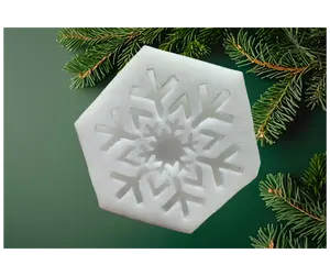 Snow Flake Design Sponge White Hexagon Christmas ASMR Squeeze Sponge, home decor, cleantok Gift idea, squishy sponge squeeze, Snowflake Ornament squeeze squishy Decoration soapy sponge
