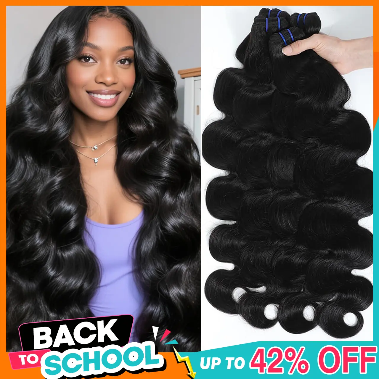 Charmanty Premium 100% Raw Unprocessed Virgin Human Hair 10-32 Inch Straight Body Deep Wave Bundles 1 3 4 Bundles Natural Black 613 Blonde Tangle Free Ponytail Remy Hair Salon-Quality Sew in Glue in Quick Weave Hair Extension #TikTokShopBackToSchool