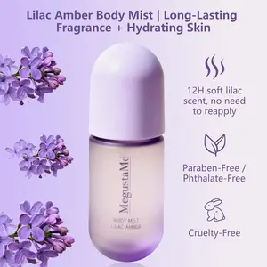 Lilac Amber Body Spray for Women, Long Lasting Floral Woody Fragrance Mist, Paraben & Phthalate Free, Gentle Elegant Daily Perfume, Skin Safe Feminine Body Scent, Travel Size 3.38 fl oz (100ml)
