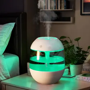 USB Powered Air Humidifier, Plug and Play Aroma Diffuser with 7 Color Night Light, Long-lasting 24-hour Operation Humidifier for Home Bedroom Office