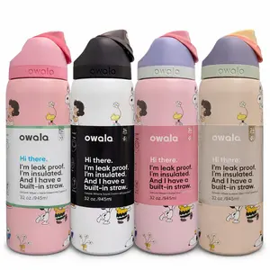 Cute SSnoopy OOwala Style Water Bottle 32oz Leak Proof Insulated Tumbler