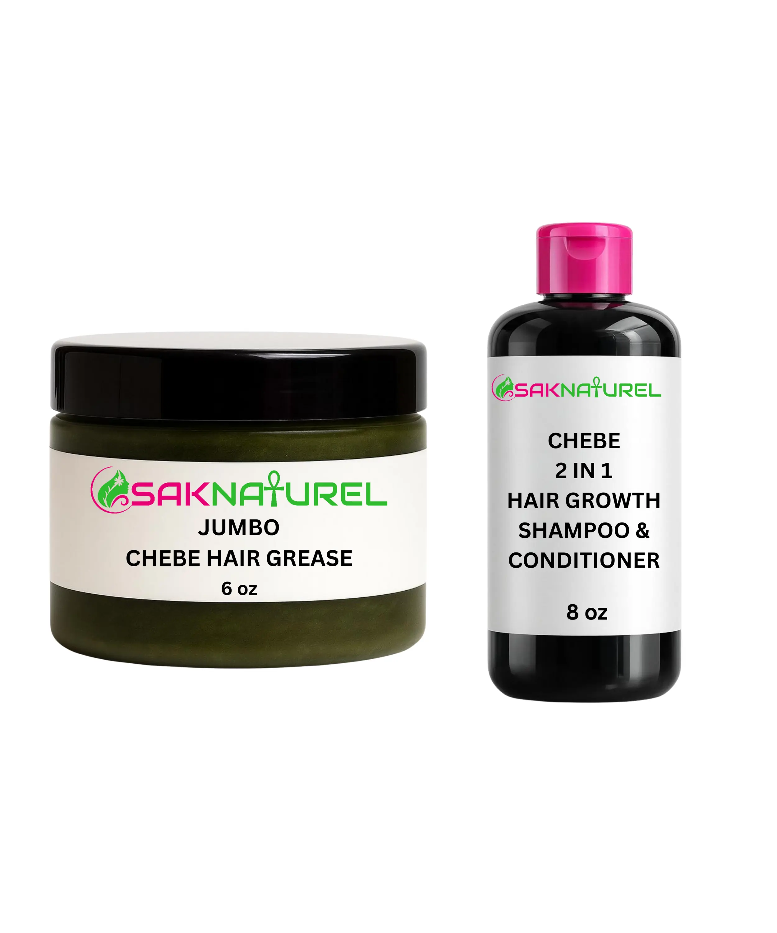 BUNDLE CHEBE HAIR GREASE & SHAMPOO Rosemary Fenugreek Hair Growth oil - Long Hair - Thick Hair -  Hair Growth - Indian Ayurverdic Hair growth oil - Rosemary Hair Oil - Hibiscus Hair growth oil - Chebe Hair Growth Oil Organic - Herbal Haircare Peppermint