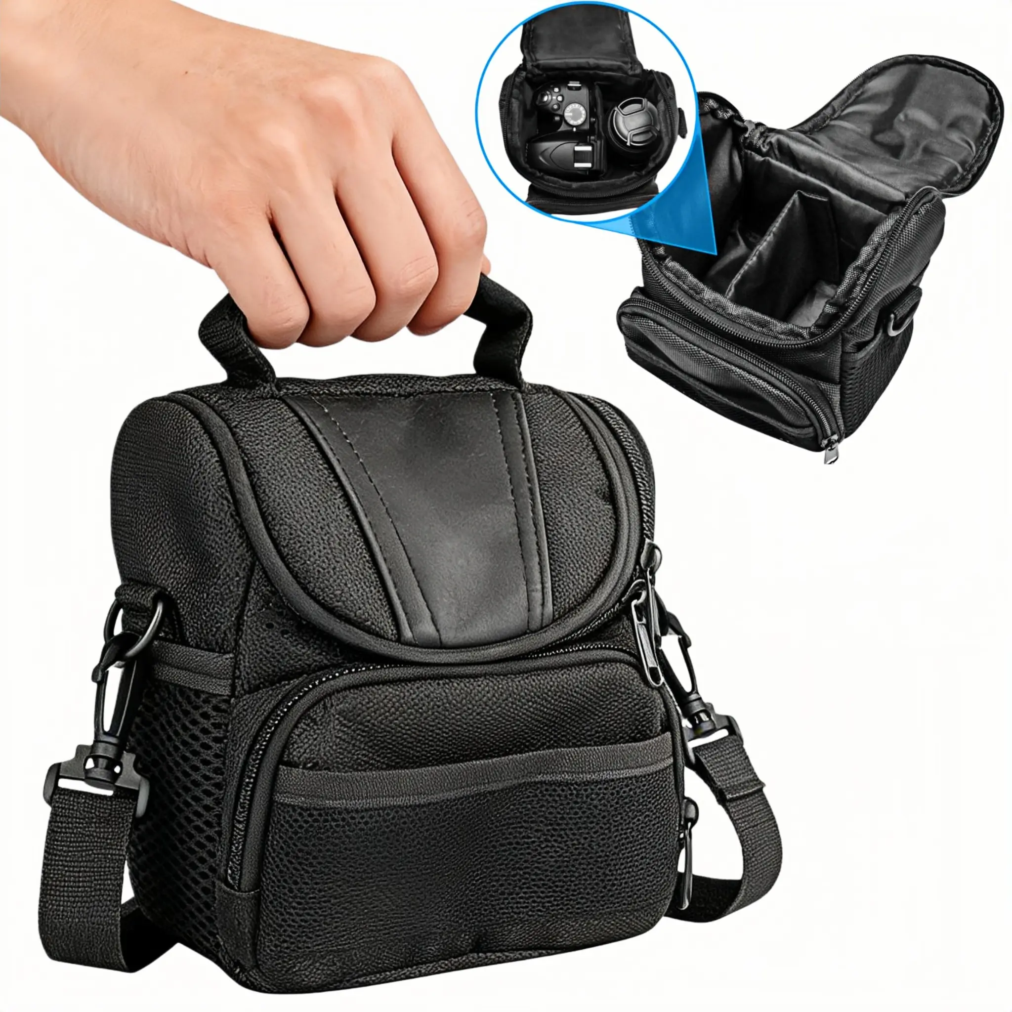 DSLR Mirrorless Camera Backpack, Shockproof Padded Buffer Foam Protection, Waterproof Wear-Resistant Oxford Cloth, Lightweight Adjustable Shoulder Strap, Compact Anti-Drop Camera Storage Bag for Outdoor Travel Photography Shooting
