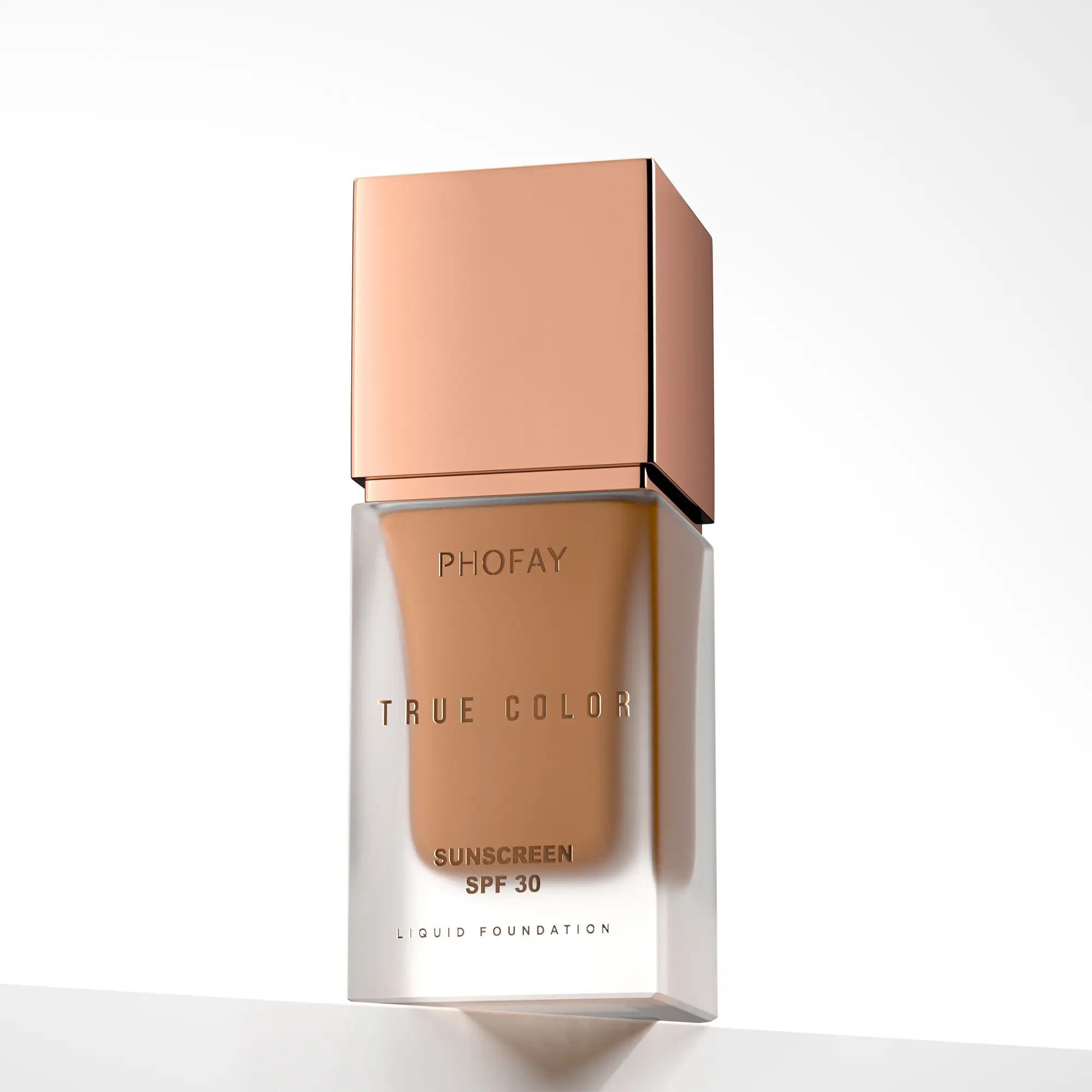 PHOFAY 2-in-1 Sunscreen Foundation SPF 30, Mineral-Based Anti-Redness Concealer for Sensitive Skin, Blue Light Sun Protection with a Natural Look Finish, Foundation Routine, Adults, All Skin Types, Face Makeup, Cosmetic, Coverage, Mineral Base, Soothing,,
