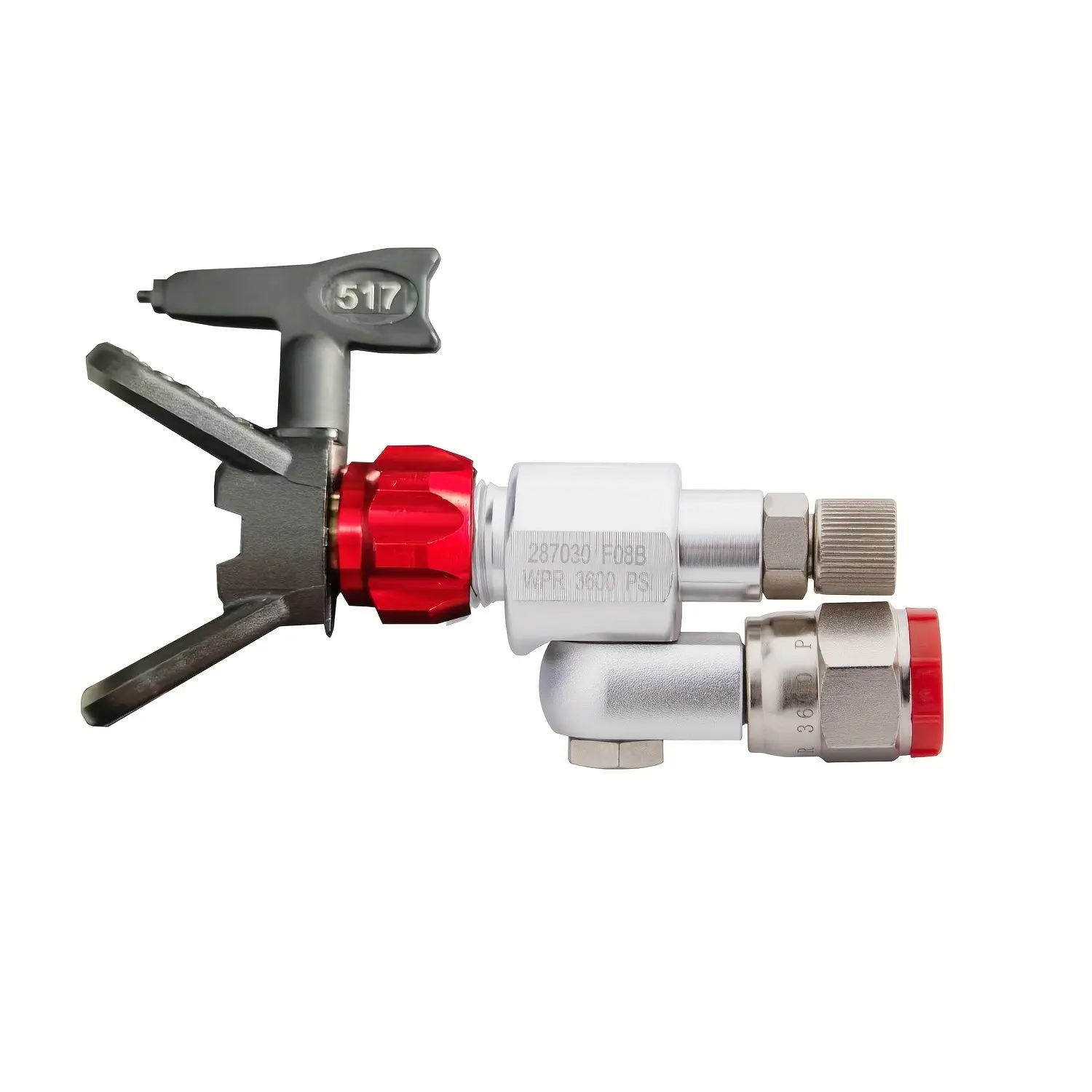 287030 CleanShot Shut-Off Valve Swivel Joint & Pole Extensions for High Pressure Airless Paint Spray Gun Anti-Spitting Valve Airless Spray Adapter with Spray Tips(517) & Adjustable Nozzle Tip Guard for Graco Titan Airless Paint Sprayers, Tool Accessories
