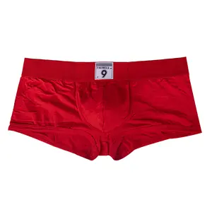 Men’s bright red boxer briefs, red boxer shorts for your zodiac year, basic boxer briefs with numeric branding—high stretch, breathable, moisture-wicking, skin-friendly, comfortable even after prolonged wear, no rolled edges, no stuffy crotch.