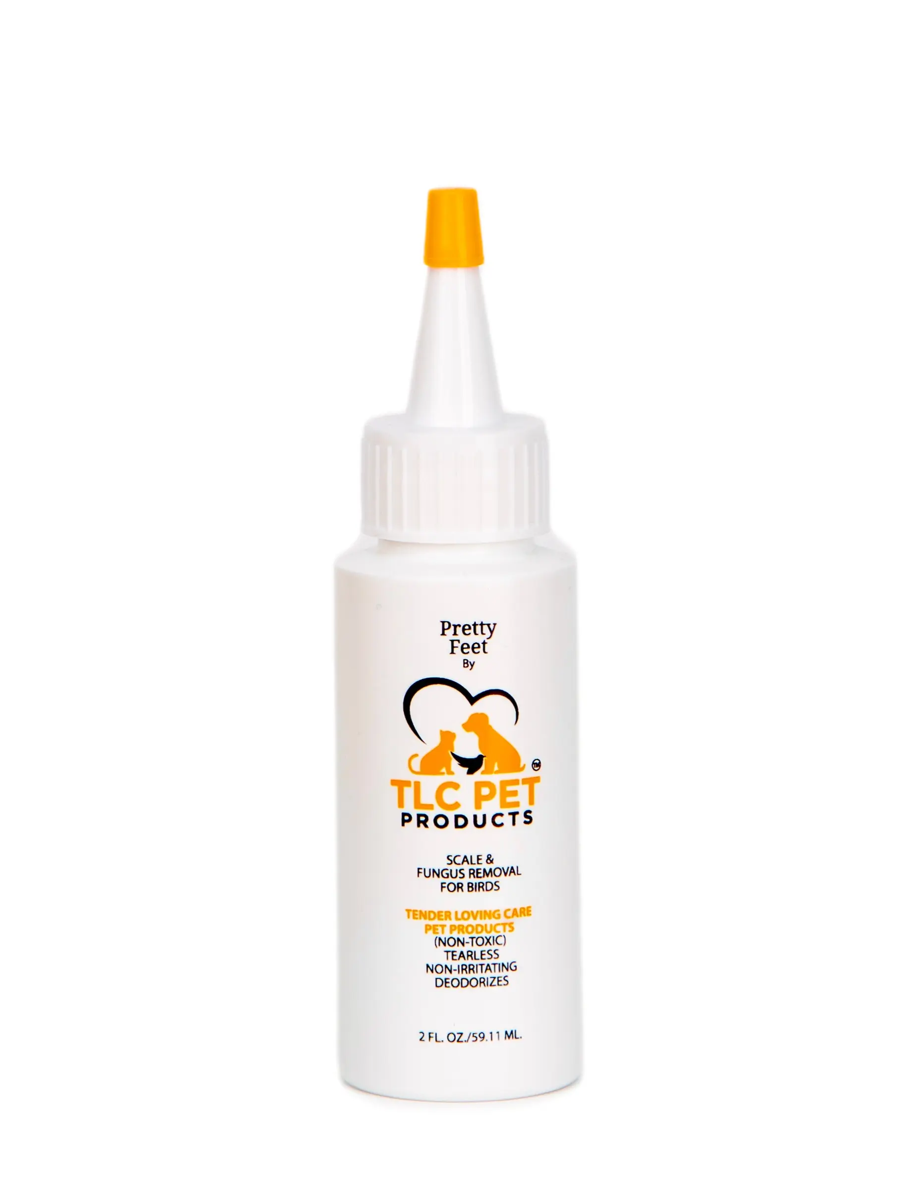 TLC Pet Products Pretty Feet Scale & Fungus Removal for Birds 2oz Non-Toxic Formula Clears Fungus Stimulates Feather Growth