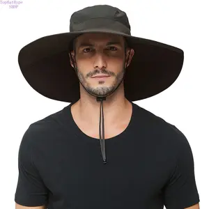 Unisex Wide Brim Sun Hat for Men Women, UPF 50+ UV Protection Outdoor Hat, Lightweight Foldable Bucket Hat Perfect for Hiking Camping Fishing Beach Travel & Summer Outdoor Activities